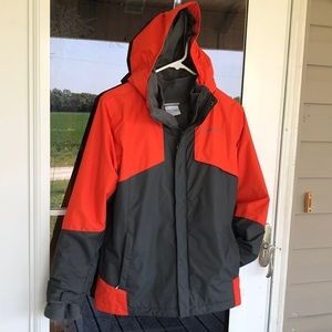 Ski Coat ⛷️ Columbia Winter ski coat- Youth Large 14/16; orange/gray